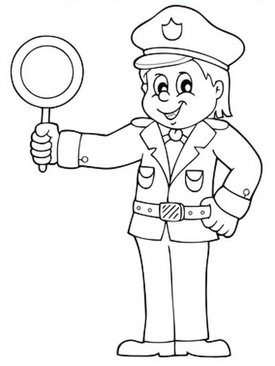 Pan Policjant kolorowanki